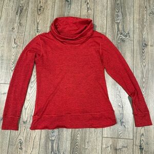 KÜHL Women’s Cowl Neck Pullover Top Size large Cardinal Red Heather